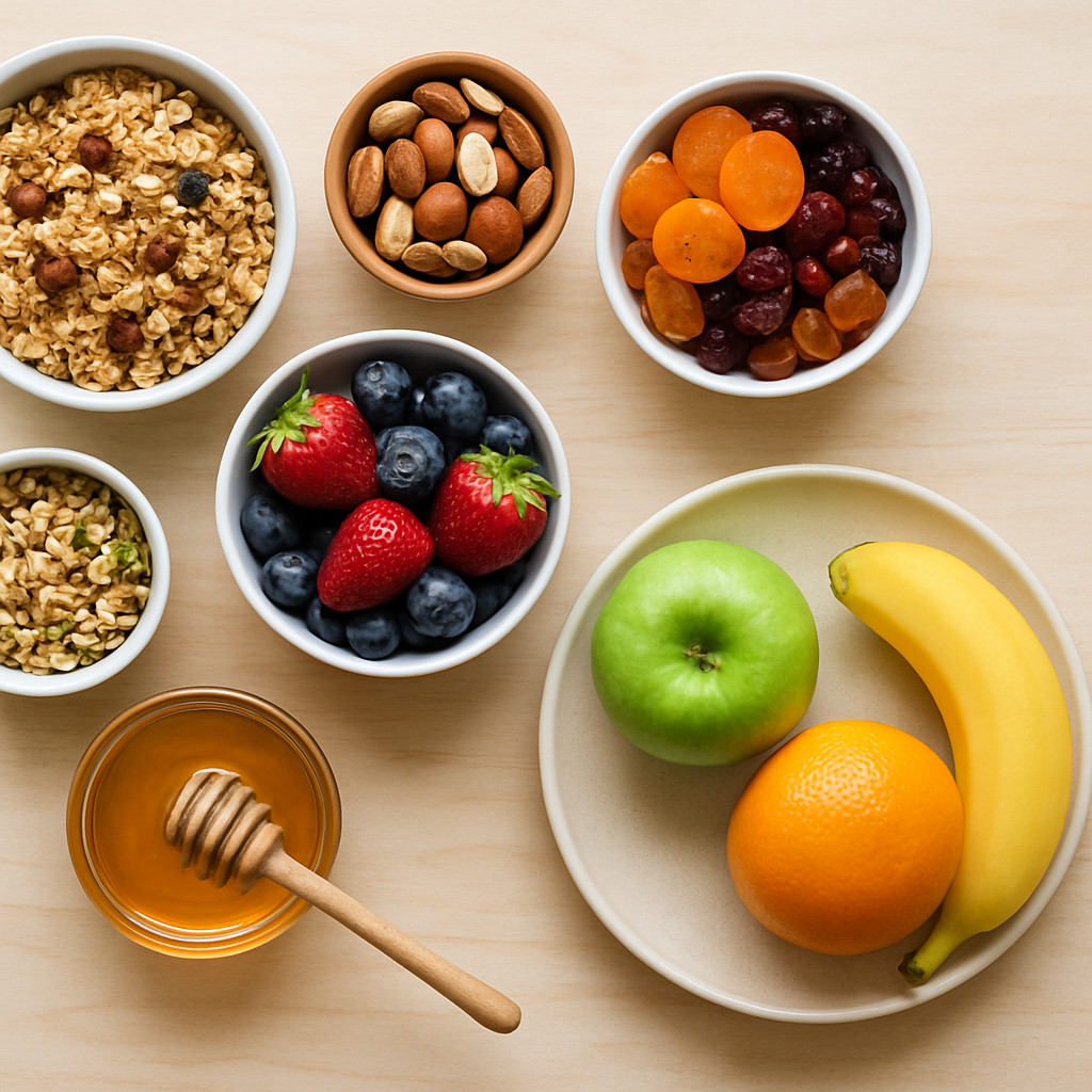 Variedad de alimentos saludables de Santhiel